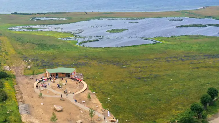 Naturrum Knudshoved set fra oven