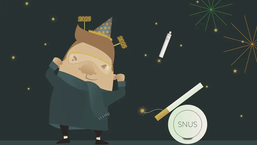 Grafik at mand og cigaretter