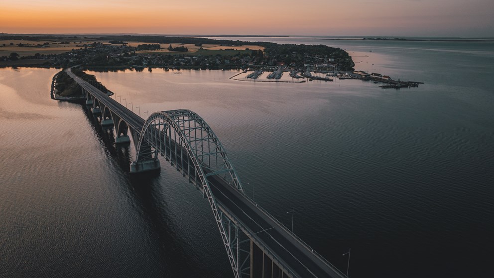 Luftfoto af Dronning Alexandrines bro