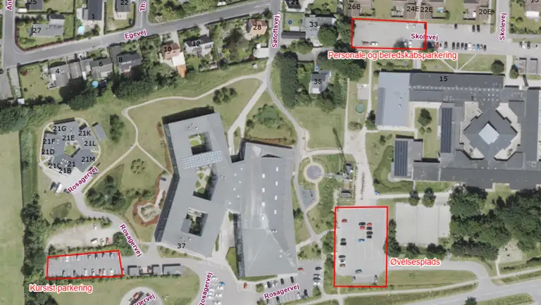 Kort over parkeringsmuligheder