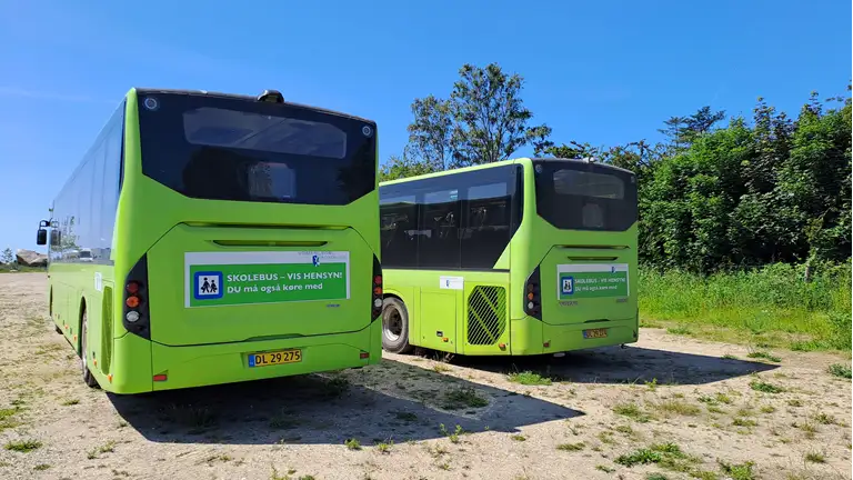 Skolebusser ved Knudshoved