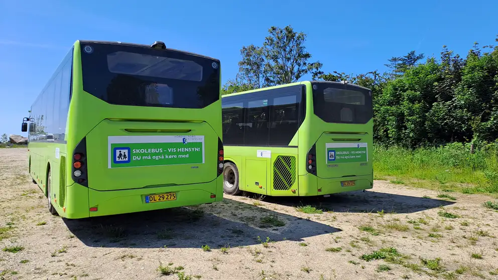 Skolebusser ved Knudshoved