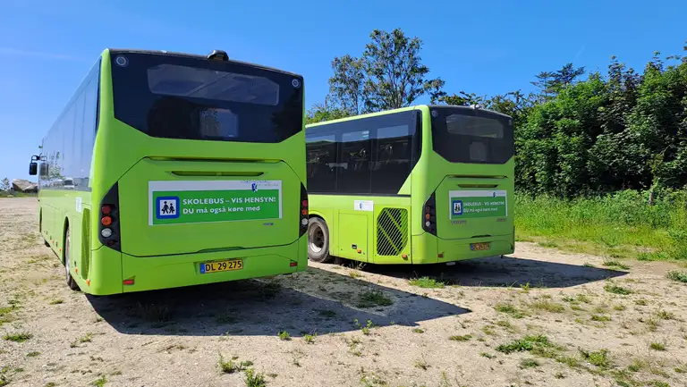Skolebusser ved Knudshoved