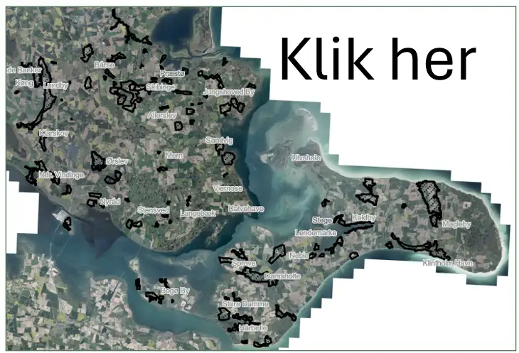 Link til GISkort med omr&aring;der der er strategisk vigtige for reduktion af udledning af CO2 og nitrogen i Vordingborg Kommune