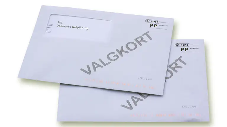 Billede af to breve med valgkort