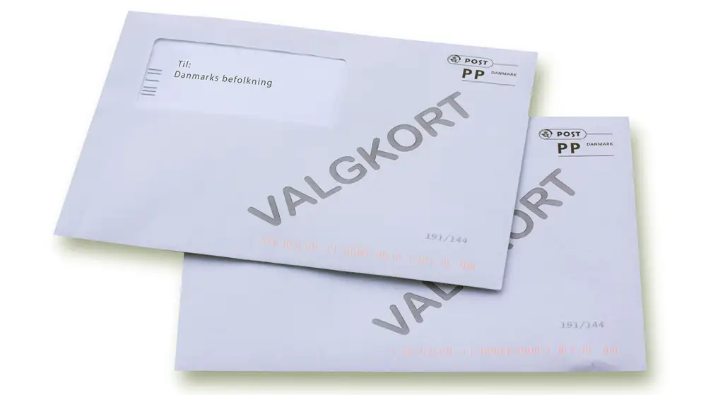 Billede af to breve med valgkort