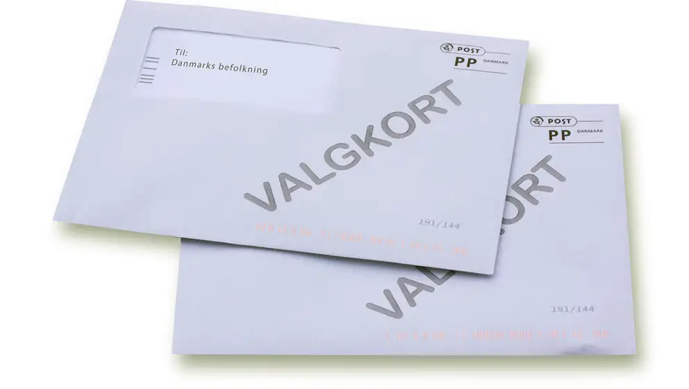 Billede af to breve med valgkort