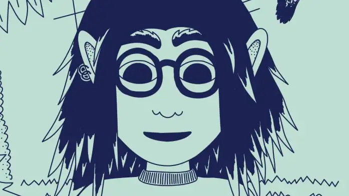 Sky der læser op fra en bog